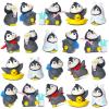 Macarrie 20 Pcs Mini Penguin Figurines Cute Penguin Characters Toys Collection Playset Christmas Winter Cartoon Figures Cake Decoration for Boy Girl Birthday Landscape Party(Stylish Style) view 1
