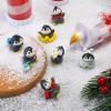 Macarrie 20 Pcs Mini Penguin Figurines Cute Penguin Characters Toys Collection Playset Christmas Winter Cartoon Figures Cake Decoration for Boy Girl Birthday Landscape Party(Stylish Style) view 3