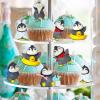 Macarrie 20 Pcs Mini Penguin Figurines Cute Penguin Characters Toys Collection Playset Christmas Winter Cartoon Figures Cake Decoration for Boy Girl Birthday Landscape Party(Stylish Style) view 4