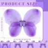 Chivao 10 Pieces Fairy Wings Butterfly Wings Wedding Decoration Costume Birthday Christmas Holloween Party Favors for Boys Girls(Purple) view 2