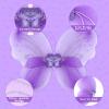 Chivao 10 Pieces Fairy Wings Butterfly Wings Wedding Decoration Costume Birthday Christmas Holloween Party Favors for Boys Girls(Purple) view 3
