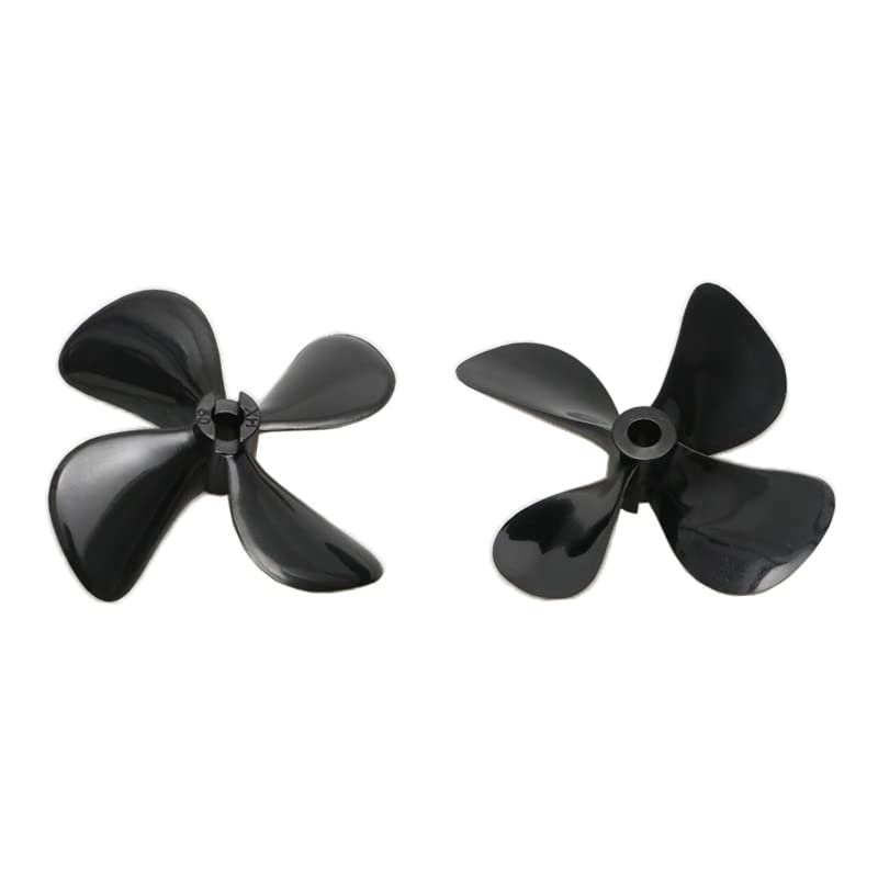 BAIJAC 1Pair 4-Blades CW CCW Propellers High Torque 50mm/55mm/60mm Fully Immersed Water Props with 4mm Shaft for RC Fishing Boat Model ( Color : 1pair 60x5mm )