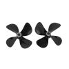 BAIJAC 1Pair 4-Blades CW CCW Propellers High Torque 50mm/55mm/60mm Fully Immersed Water Props with 4mm Shaft for RC Fishing Boat Model ( Color : 1pair 60x5mm ) view 2