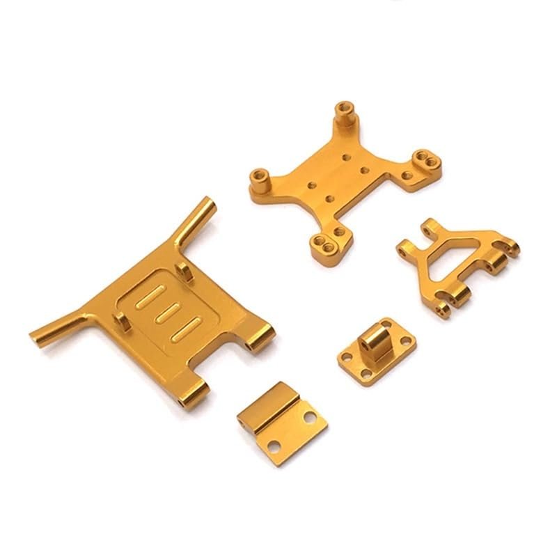 Metal Front Guard & Bumper Set for Wltoys 144001 144002 144010 124016 124017 124019 RC Car Upgrade Parts Accessories ( Color : Yellow )