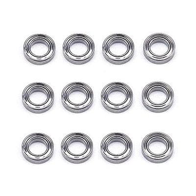 BAIJAC 12Pcs 144001-1296 4x7x2mm Bearing Spare Accessories for Wltoys 144001 124019 124018 RC Car Upgrade Parts ( Color : Silver )