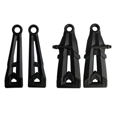4Pcs Front Upper and Lower Arm SJ07/09 for Xinlehong Hosim Q901 Q902 Q903 9130 9136 9137 1/16 RC Car Spare Parts ( Color : Black )