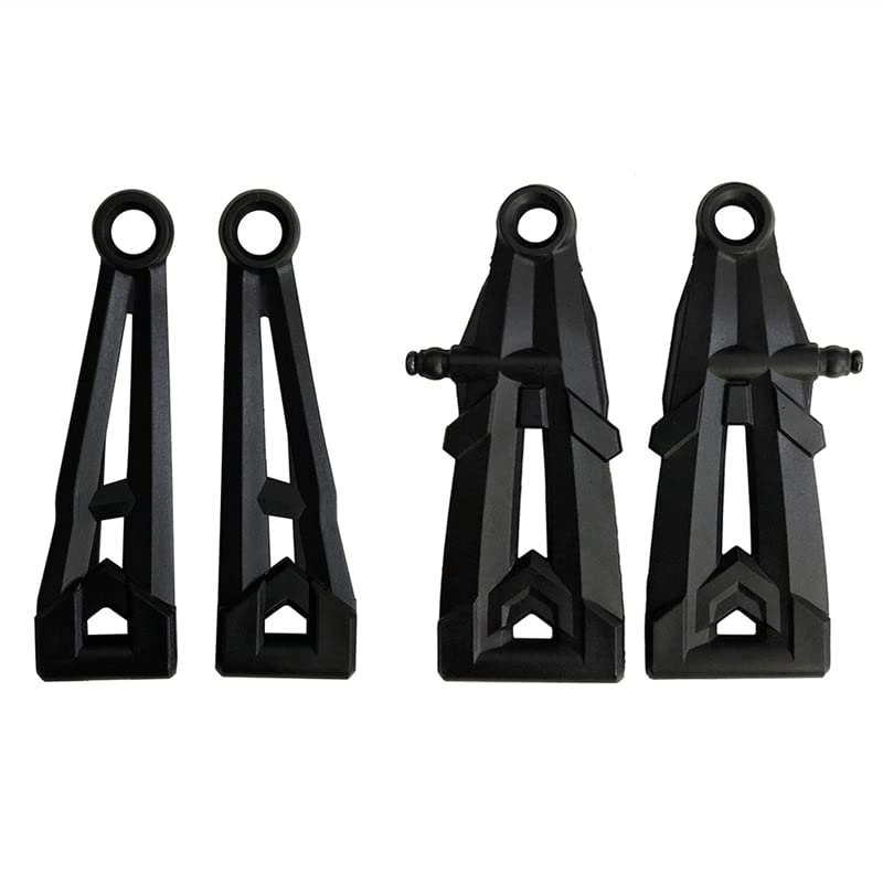 4Pcs Front Upper and Lower Arm SJ07/09 for Xinlehong Hosim Q901 Q902 Q903 9130 9136 9137 1/16 RC Car Spare Parts ( Color : Black )