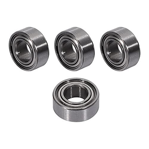 BAIJAC 4 Pcs Ball Bearing(5X10X4MM) BE002 for JLB Racing Cheetah 1/10 Brushless RC Car Parts Accessories ( Color : Silver )