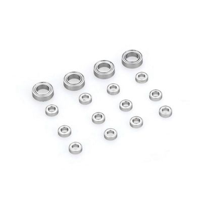 BAIJAC 16PCS Steel Bearing 3X6X2mm 6X10X3mm for WPL C14 C24 B36 MN D90 MN-90 MN99S RC Car Spare Parts Upgrade Accessories (Color : Silver)