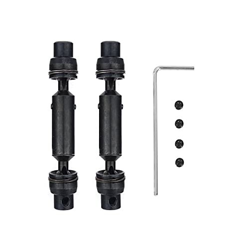 2 Pcs Metal Front Rear Drive Shaft for WPL D12 C14 C24 B16 B36 B24 MN D90 MN99S Henglong RC Car Spare Parts ( Color : Black )