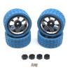 65mm Metal Wheel Rim Tire Tyre with 12mm Adapter for Wltoys A959 144001 124016 124018 124019 RC Car Upgrade Parts ( Color : Blue ) view 1