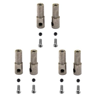6Pcs Metal Rear Axle Drive Shaft Adapter for WPL C14 C24 C34 B14 B24 B36 MN D90 MN99S RC Car Upgrade Parts ( Color : As Shown )