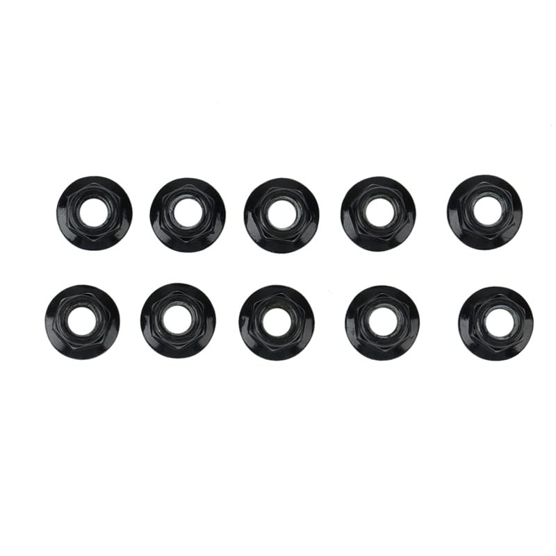 10PCS Metal 5Mm M5 Wheel Lock Flange Nuts for Arrma Traxxas 1/7 1/8 RC Car FPV Racing Drone ( Color : Black )