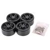 4PCS Plastic 1.9inch Beadlock Wheel Hub Rim for 1/10 RC Crawler Axial SCX10 90046 AXI03007 Traxxas TRX4 RedCat MST Parts ( Color : Black ) view 2