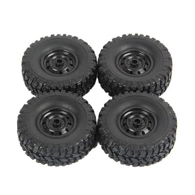 4Pcs 65mm Tire Tyres Wheel for MN D90 D99S MN-90 MN91 MN98 MN99S WPL C14 C24 C24-1 C34 B14 B24 B36 RC Car Upgrade Parts ( Color : Dark Grey )
