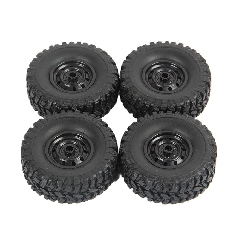 4Pcs 65mm Tire Tyres Wheel for MN D90 D99S MN-90 MN91 MN98 MN99S WPL C14 C24 C24-1 C34 B14 B24 B36 RC Car Upgrade Parts ( Color : Dark Grey )