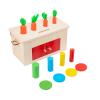 Adena Montessori 4-in-1 Play Kit Box for Infants,Toddlers and Babies 6-12 Months, 1 Year, 2 Year and 3 Year- Includes Coin Box, Cylinder & Carrot Drop Box, and Blind Touch Perception Box with Door view 1