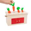 Adena Montessori 4-in-1 Play Kit Box for Infants,Toddlers and Babies 6-12 Months, 1 Year, 2 Year and 3 Year- Includes Coin Box, Cylinder & Carrot Drop Box, and Blind Touch Perception Box with Door view 2