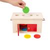 Adena Montessori 4-in-1 Play Kit Box for Infants,Toddlers and Babies 6-12 Months, 1 Year, 2 Year and 3 Year- Includes Coin Box, Cylinder & Carrot Drop Box, and Blind Touch Perception Box with Door view 4