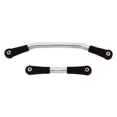 INJORA Steering Link Stainless Steel with Plastic Rod Ends for 1/24 RC Crawler Car Axial SCX24 C10 Deadbolt JLU Gladiator Dodge Power Wagon BroncoSilver