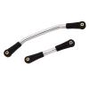 INJORA Steering Link Stainless Steel with Plastic Rod Ends for 1/24 RC Crawler Car Axial SCX24 C10 Deadbolt JLU Gladiator Dodge Power Wagon BroncoSilver view 3