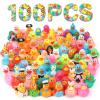 100 Pack Rubber Ducks in Bulk, Assorted Duckies for Jeeps Ducking, Rubber Duckies for Baby Bath Toys, Kids Bath Pool Toys Birthday Gifts Party Favors view 1