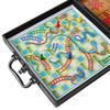 4 in 1 Tabletop Gaming Set: Chess, Ludo, Backgammon, Snakes and Ladders (Black) view 4