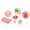 Adena Montessori Play Kit for 5-6 Months Baby,8 in 1 Learning Educational Toys for Toddler,Include Rainbow Spining Drum,Mirror Puzzle,Baby Tissue Box and More,Christmas Birthday Gift for Boys Girl view 2