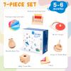 Adena Montessori Play Kit for 5-6 Months Baby,8 in 1 Learning Educational Toys for Toddler,Include Rainbow Spining Drum,Mirror Puzzle,Baby Tissue Box and More,Christmas Birthday Gift for Boys Girl view 3
