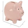 Creative Gifts International Small Pink Ceramic Pig Piggy Bank, 3" X 4" X 3", Gift Box Included view 3