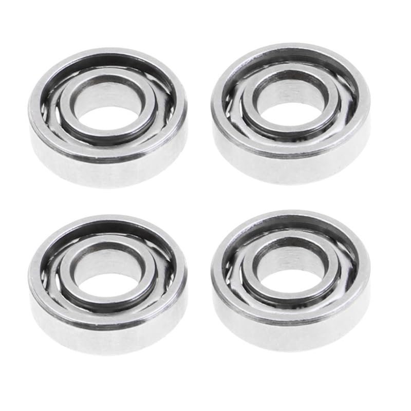 BAIJAC 4Pcs Bearing for WLtoys V911S V977 V988 V930 V931 XK K110 K120 K123 K124 K127 RC Helicopter Upgrade Parts Accessories ( Color : As Shown )