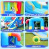 Doctor Dolphin Inflatable Water Slides, Water Bounce House with Waterslide for Kids, Blow Up Water Park Backyard, Water Slides Outdoor for Wet and Dry(550W Blower Included) view 3