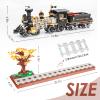 Chunbrommisam Steam Train Building Blocks, Build Model Train Set, DIY Locomotive Display Toy with Railroad Tracks, Gift for Train Enthusiasts (950 Pieces) view 2