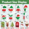 AMUHUA Christmas Party Favors for Kids - 24 Pack Mini Pop Fidget Keychain with Gift Cards for Toddler Kids Classroom Gifts Stocking Stuffers Treats view 4