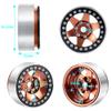 1/10th 4PCS RC 1.9" Aluminium Beadlock Wheel Rims Upgrades for AXIAL SCX10 TRX4 SCX10-II AXI90046,SCX10-III,D90 (Wine red) view 4