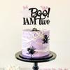 1 PCS Boo I'm Two Cake Topper with Pink Glitter Spooky Bow Bat Halloween 2nd Birthday Cake Pick Here for the Boo Baby Shower 2nd Birthday Party Cake Decorations Supplies view 4