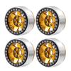 1/10th 4PCS RC 1.9" Aluminium Beadlock Wheel Rims Upgrades for AXIAL SCX10 TRX4 SCX10-II AXI90046,SCX10-III,D90 (Yellow) view 2