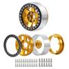 1/10th 4PCS RC 1.9" Aluminium Beadlock Wheel Rims Upgrades for AXIAL SCX10 TRX4 SCX10-II AXI90046,SCX10-III,D90 (Yellow) view 4
