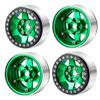1/10th 4PCS RC 1.9" Aluminium Beadlock Wheel Rims Upgrades for AXIAL SCX10 TRX4 SCX10-II AXI90046,SCX10-III,D90 (Green) view 1