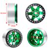 1/10th 4PCS RC 1.9" Aluminium Beadlock Wheel Rims Upgrades for AXIAL SCX10 TRX4 SCX10-II AXI90046,SCX10-III,D90 (Green) view 2
