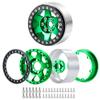 1/10th 4PCS RC 1.9" Aluminium Beadlock Wheel Rims Upgrades for AXIAL SCX10 TRX4 SCX10-II AXI90046,SCX10-III,D90 (Green) view 3