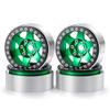 1/10th 4PCS RC 1.9" Aluminium Beadlock Wheel Rims Upgrades for AXIAL SCX10 TRX4 SCX10-II AXI90046,SCX10-III,D90 (Green) view 4