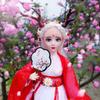 Chinese Hanfu Ball Joints Doll Snow Deer Princess Dress Up Toys Handmade Red Ancient Costume Doll Girls Gift, 12 inch view 3