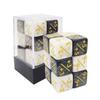 12pcs 16mm Positive and Negative D6 Dice Counters Set in Brick Box, Marble Token Dice Loyalty Dice Compatible with MTG, CCG, Car view 1