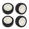 Greendhat 4Pcs Rubber Tires Tyre Wheel for SG1603 SG1604 SG 1603 UDIRC UD1601 UD1602 UD1603 UD1604 1/16 RC Car Upgrade Parts ( Color : White ) view 1