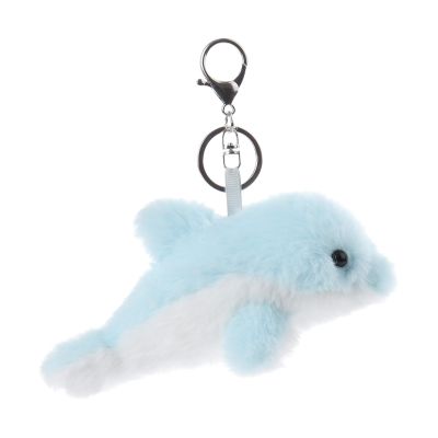 Apricot Lamb Cute Ocean Toys Plush Sea Blue Dolphin Stuffed Animal Soft Keychain for Kids Bag, Purse, Backpack, Handbag (6 Inches)