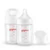 Pigeon Glass Nursing Bottle Wide Neck, Anti-Colic, Streamlined Body, Natural Feel, Easy to Clean, Heat-Resistant, 5.4 Oz (Pack of 2), Includes 2pcs SS Nipples (0m+) view 1