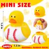 Deekin Rubber Ducks 2 Inch Bulk Sport Party Favors for Team Events Decorations Birthday Party Supplies Club Player Gift(24 Pcs,Baseball White) view 2