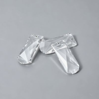6 Pieces K9 Clear Replacement Crystal for Crystals Chandelier Metal Clip Crystal Strips Replacement Prisms Pendant 3" x 1.18"