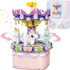 R HOME STORE Music Box Building Toys, Rotating Carousel DIY Building Block for Girls and Boys 6-12 Years Old, 874 pcs, STEM Construction Toy Valentine for Adults and Aged 8 9 10 11 12 Kids view 1